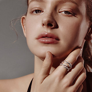 【国内発送】Chaine d'Ancre Enchainee ring, large modelセール BNIB HERMES Chaine D'Ancre Enchainee Ring Large Model Silver